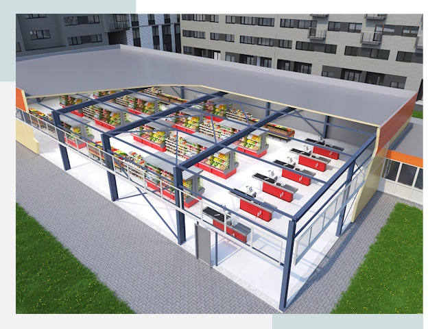 Строительство магазинов в Гатчина от 617 руб. за м²