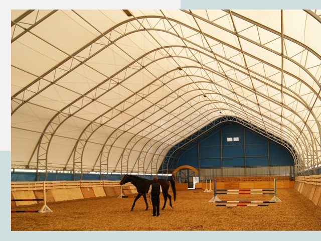 Строительство конных манежей в Гатчине