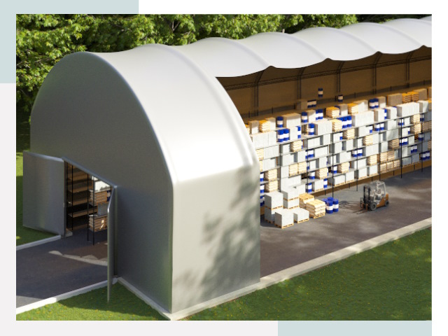 Тентовые ангары в Гатчине