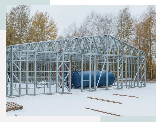 Металлические ангары в Гатчине