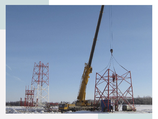 Монтаж вышек связи в Гатчине