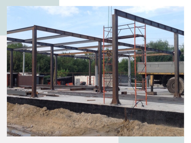 Фундамент для ангаров в Гатчине